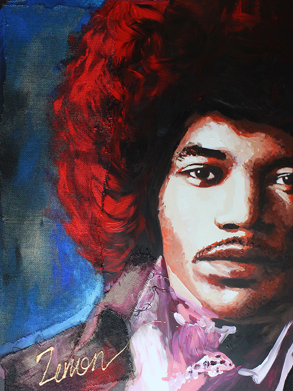 Jimi Hendrix 90x120cm