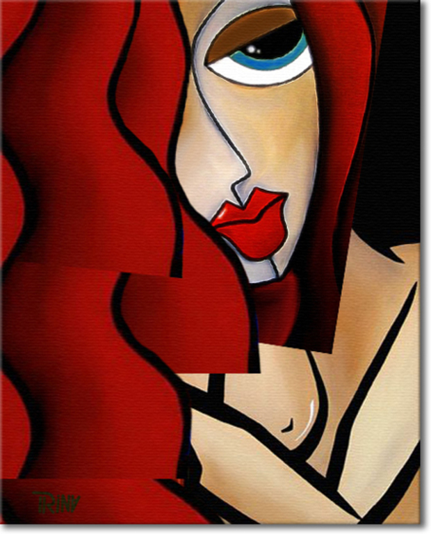 Schilderij abstract vrouw modern