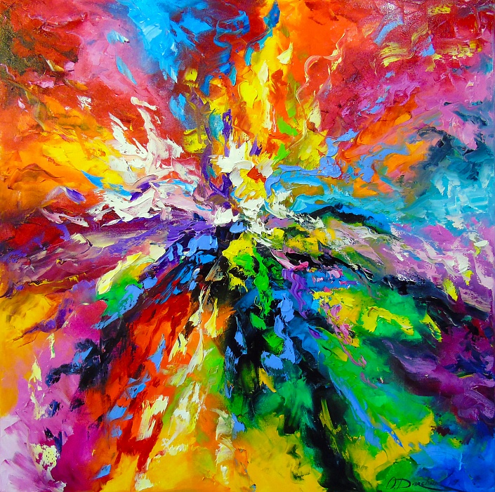 abstract modern schilderij kleur
