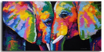 olifant schilderij kleur