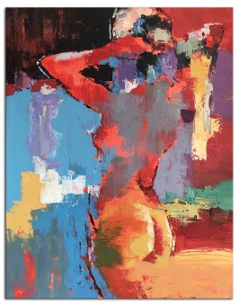 Schilderij Vrouw abstract figuratief 