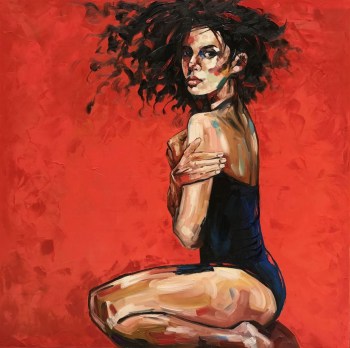 Schilderij Vrouw abstract figuratief modern